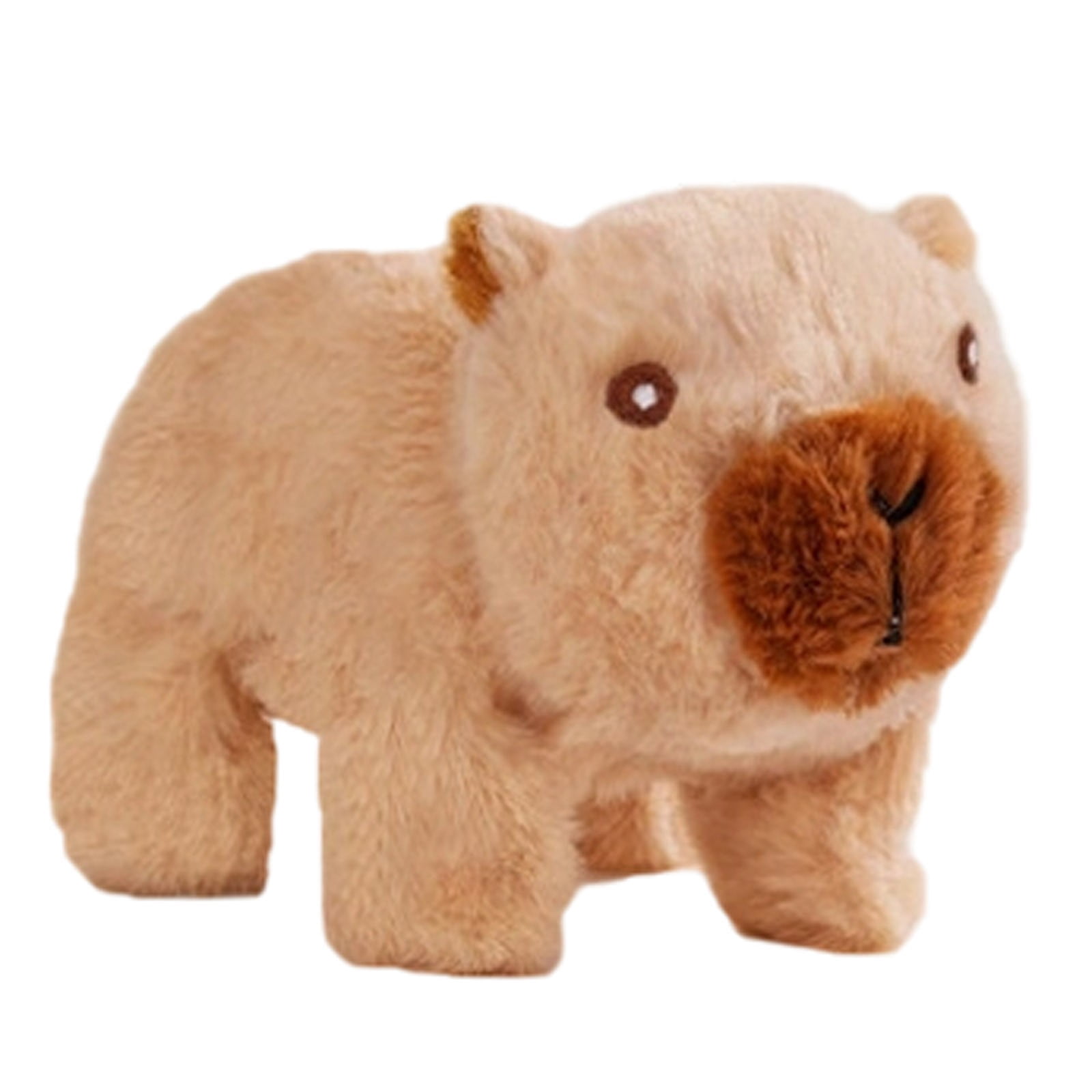Interactive Electronic Pet Robotic Capybara Plush Toy Battery Operated Animated Stuffed Animal with Portable Pet Carrier Lifelike Motion Soothing Sounds for Kids Birthday Gifts Sensory Play
