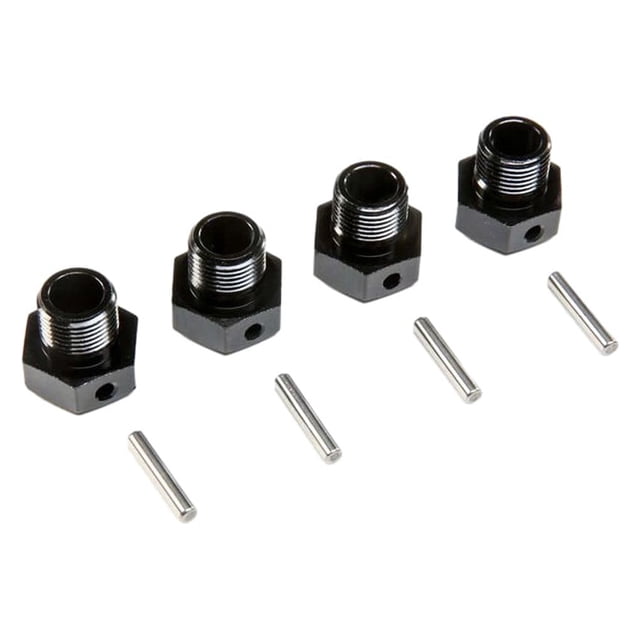 Bewildely 4 Uds. De aleación de aluminio, montaje hexagonal de rueda 1/6 para LOSi Super Baja Rey RC, pieza de coche, accesorios de coche RC, Kits de construcción modelo Negro