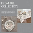 thumbnail image 4 of Fashions Holiday Tree Trimmings Wrinkle Resistant Fabric Christmas Tablecloth, 60"X84", Oval, 4 of 5