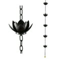 thumbnail image 5 of Chagetd 120CM Lotus Rain Chain Heavy Duty Metal Outdoor Garden Hanging Rain Catcher Cups Outside Gutters Downspouts Decorative Rain Chain Replacement, 5 of 8