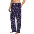 thumbnail image 2 of Xecao Lavender Flowers Men's Straight Lounge Pajama Pants: The Ultimate in Comfortable Sleepwear, 2 of 9