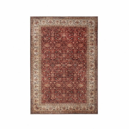 Superior Toucan Vintage Non-Slip Washable Indoor Area Rug 3 x 5 Beige