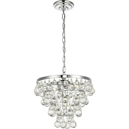 

Chrome Tone Finish Pendants 13 Wide Royal Cut Clear Crystal Iron/Crystal Material E12 B Type 3 Light Fixture