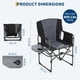 thumbnail image 3 of QinaQin Silla plegable para camping tipo director con mesa lateral, bolsillo y portavasos, diseño resistente para RV, playa, jardín o deck, 3 of 8