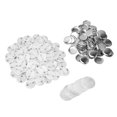 thumbnail image 2 of Blank Button Badge Parts Set, Rustproof 100 Sets Pin Back Button Parts Round Shape  For Clothes 25mm/1.0in,32mm/1.3in,37mm/1.5in, 2 of 8