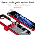 thumbnail image 6 of ELEHOLD Case for Galaxy Z Flip 6,Military Grade Protection Kickstand Metal Ring Holder Dual-Layer Heavy Duty TPU+PC Shockproof Case For Samsung Galaxy Z Flip 6 5G 2024,Red, 6 of 9