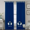 thumbnail image 2 of Rivana Home Decor 100% Polyester Room Darkening Tab Top Curtains Window Treatment Panels for Living Room & Kitchen (Royal Blue,42"W x 84"L,2 Panel), 2 of 8