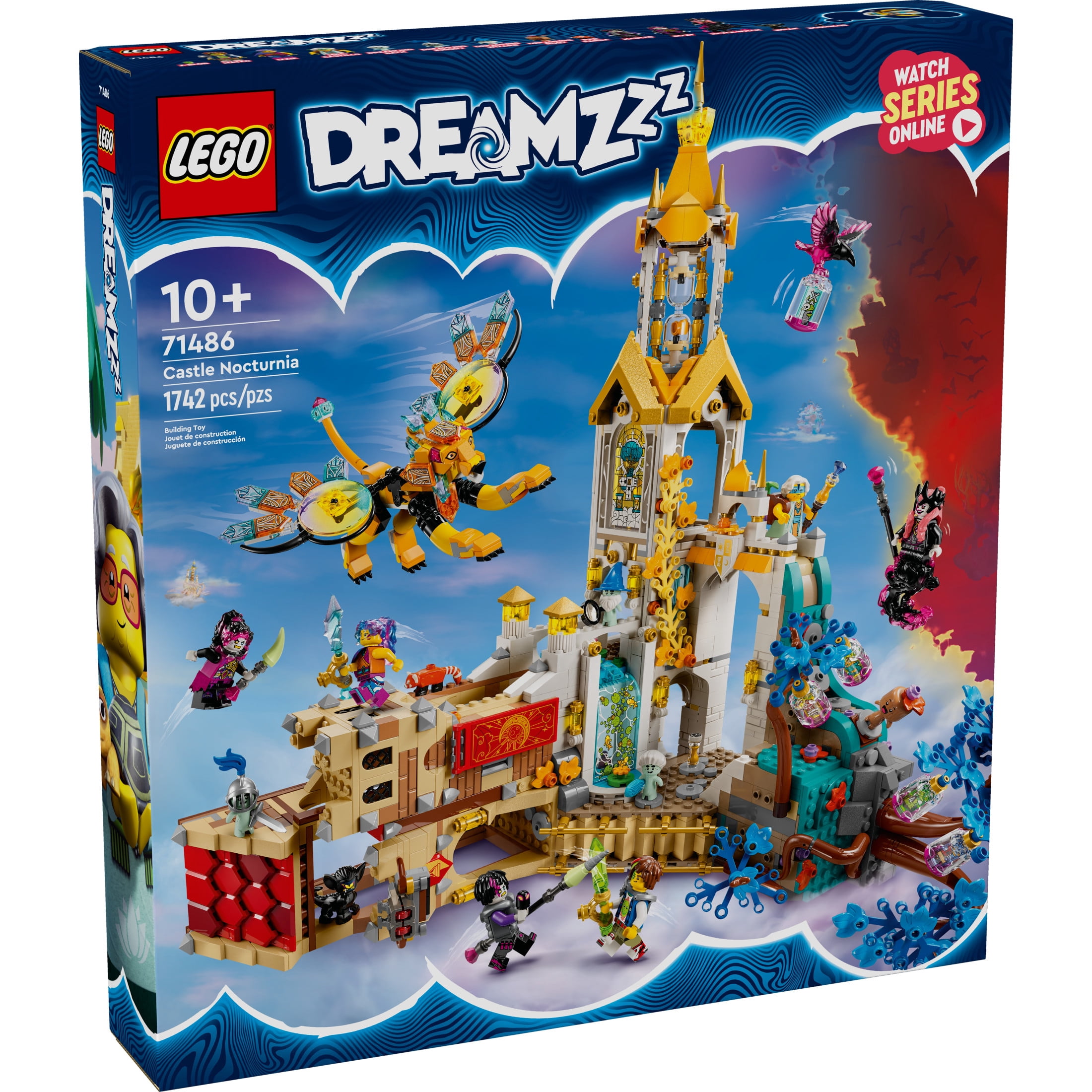 LEGO DREAMZzz Castle Nocturnia Building Toy - Pretend Play Set for Kids, Ages 10+ - Creative Storytelling Toy W/2 Construction Modes & 6 Minifigures - Cool Gift for Boys and Girls - 71486