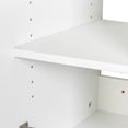 thumbnail image 4 of Wall Cabinet with Panel Doors, Stackable Wall Mounted Storage Cabinet, White Bathroom Cabinet, Pantry Cabinet with Adjustable Shelf,(15.75*35.43*19.69)inch, 4 of 9