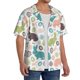 thumbnail image 2 of Balery Easter Rabbit Camisa Casual de Manga Corta con Botones para Hombre, Texturizada, Estilo Cubano, para Playa, Verano-Medium, 2 of 5