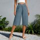 thumbnail image 3 of Pantalones de Pierna Recta de Lino para Mujeres Verano Suelto Color Sólido Cintura Elástica con Bolsillos Pantalones de Pierna Recta Casual, 3 of 6
