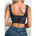 thumbnail image 6 of KelaJuan Women's Corset Tops Slim See Through Sweetheart Neck Sleeveless Backless Spaghetti Strap Crop Tops Bustier Tops, 6 of 6