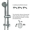 thumbnail image 5 of Fennocasa Polaris 1 Rain Shower Set, 8" Rainfall Shower Head & 3-Setting Handheld Shower Combo, Oil-Rubbed Bronze, 5 of 7