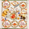 thumbnail image 6 of 24pcs Thanksgiving Plates and Napkins Sets - Fall Pumpkin Maple Leaf Round Tableware, Disposable Thanksgiving Cups for Thanksgiving Party Supplies Table Decor, 6 of 6