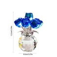 thumbnail image 3 of hulanddfd Crystal Rose Figurines - 3.27"x2.54" Fake Crystal Rose with Vase Bouquet Flowers Ornament Gifts for Women Car Interior and Home Indoor Decoration, 3 of 6
