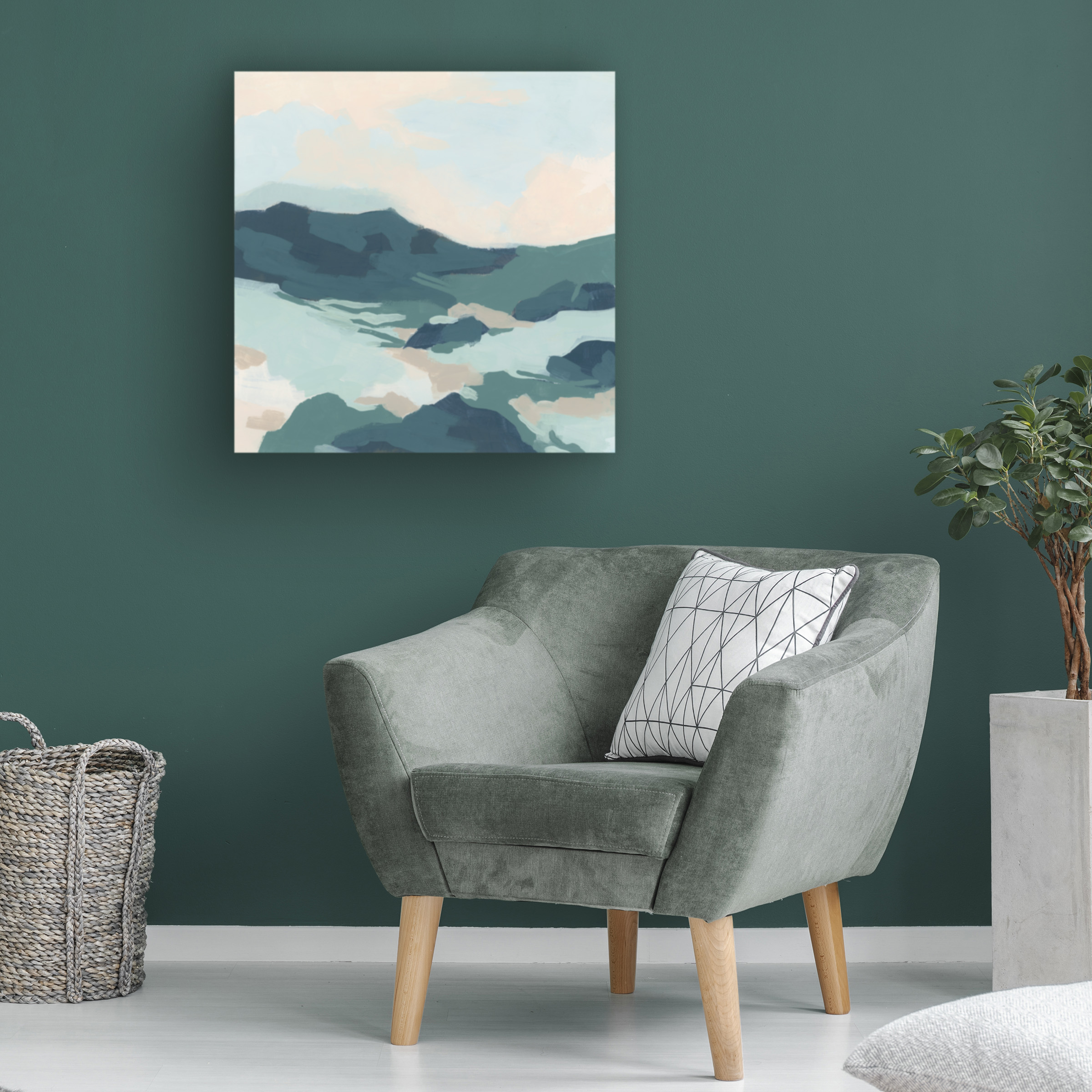 June Erica Vess 'Sea Glass Valley I' Canvas Art