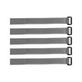 thumbnail image 1 of 5 piezas de correas de gancho y bucle de 3/4 pulgadas x 10 pulgadas correas de sujeción reutilizables para atar cables (Gris), 1 of 4