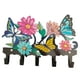 thumbnail image 5 of Gancho para llaves con flores de mariposa y 5 ganchos para montaje en pared, decoración de pared, accesorio para el hogar, moderno llavero para pasill, 5 of 9