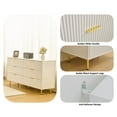 thumbnail image 4 of HRYJ White Large 6 Drawer Dresser 56" Wide Fluted Long Chest of Drawers Dressers for Bedroom, 4 of 6