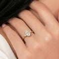 thumbnail image 6 of vylahjewellery Women’s Moissanite Engagement Ring Three Stone Vermeil Yellow Gold Wedding Ring Dainty Minimalist Jewelry,Oval Shape Proposal Promise Day Ring, 6 of 7