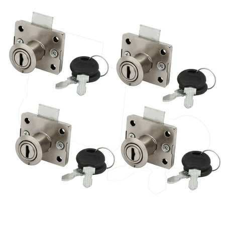 4pcs Cabinet Mailbox Cupboard Tubular Drawer Door Locks 15mmx21mm Cylinder