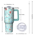 thumbnail image 3 of 40oz Vacuum Insulated Nurse Travel Tumbler Stainless Steel Mug with Handle Flip Straw Lid Leak Proof Cup Gift for Men Women, 3 of 5