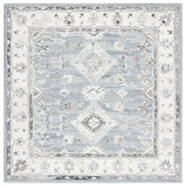 SAFAVIEH Suzani Milka Oriental Area Rug, Grey/Ivory, 6' x 6' Square