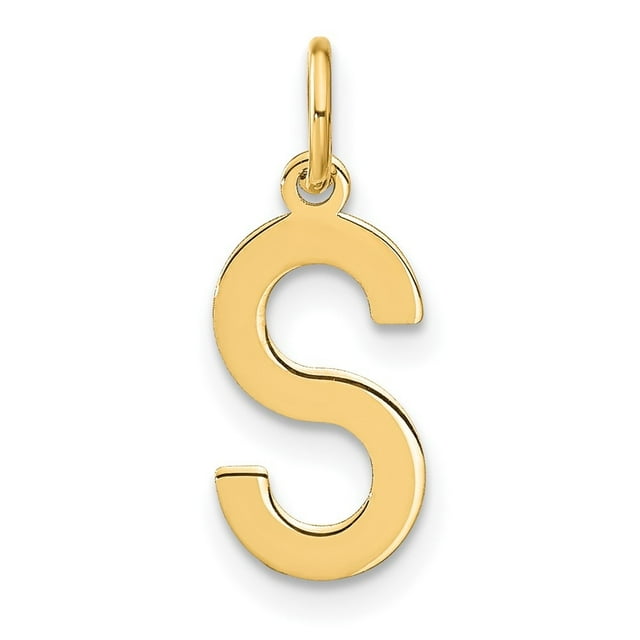 Diamond2Deal 14K Pendentif Initiale Lettre S en Or Jaune pour Femmes
