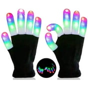 Kids LED Gloves For Halloween Party Finger Light Up Gloves for Boys Girls Kids Teen 3-12Y,Creative Christmas Gift for Children(with Batteries)