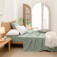 thumbnail image 3 of BESTOUCH 100% Washed Cotton Pillowcase for Hair and Skin Linen Feel Soft Comfortable Breathable 2 Set Pillow Case with Envelope Closure Solid Bright White Queen 20x30 Inches, 3 of 5