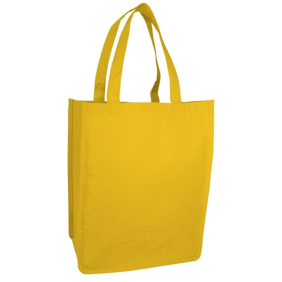 Eco-Friendly Canvas Shopper Tote Bag for Grocery Shopping, Beach, Yoga (Black)