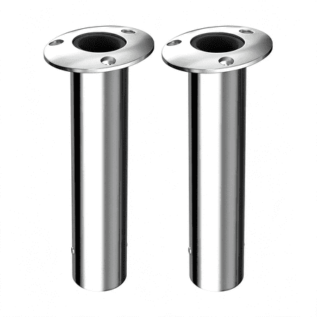 BESTSKY Fishing Rod Holder 2 Pack 316 Stainless Steel 153090 Degree Rod Holders for Fishing Boat Flush Mount with Cap Heavy Duty Rod Holder