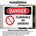 thumbnail image 3 of Flammable No Smoking OSHA Danger Vinyl Decal Label 7 Inch x 5 Inch - 10 Pack, 3 of 6