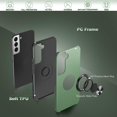 thumbnail image 6 of S22 Plus Case, Samsung Galaxy S22 Plus Case with HD Screen Protector,  [Military Grade] Shockproof Protection Case with 360° Magnetic Ring Holder Kickstand Case for Galaxy S22 Plus, Green, 6 of 16