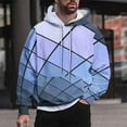 thumbnail image 1 of Sudadera con capucha para hombre, estilo casual, con cuello redondo, estampado, manga larga, blusa de poliéster, 1 of 6