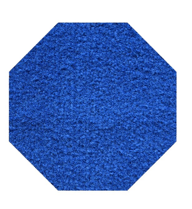 Commercial Indoor/Outdoor Area Rug with Rubber Marine Backing for Patio, Porch, Deck, Boat, Basement or Garage with Premium Bound Polyester Edges Blue Color 7' Octagon - image 1 of 1