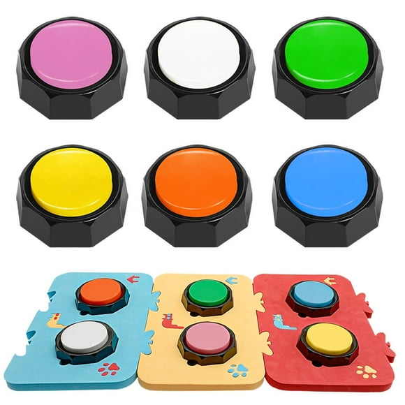 Pet Interactive Training Sound Toy Home Dog Buttons Pet Button Recording Sounder