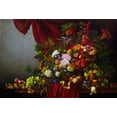 thumbnail image 2 of Golovin, Konstantin 24x18 Black Ornate Wood Framed with Double Matting Museum Art Print Titled - Still-life with flowers, 2 of 4