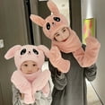 thumbnail image 5 of Winter cap with scarf plush novelty animal hat, 5 of 5