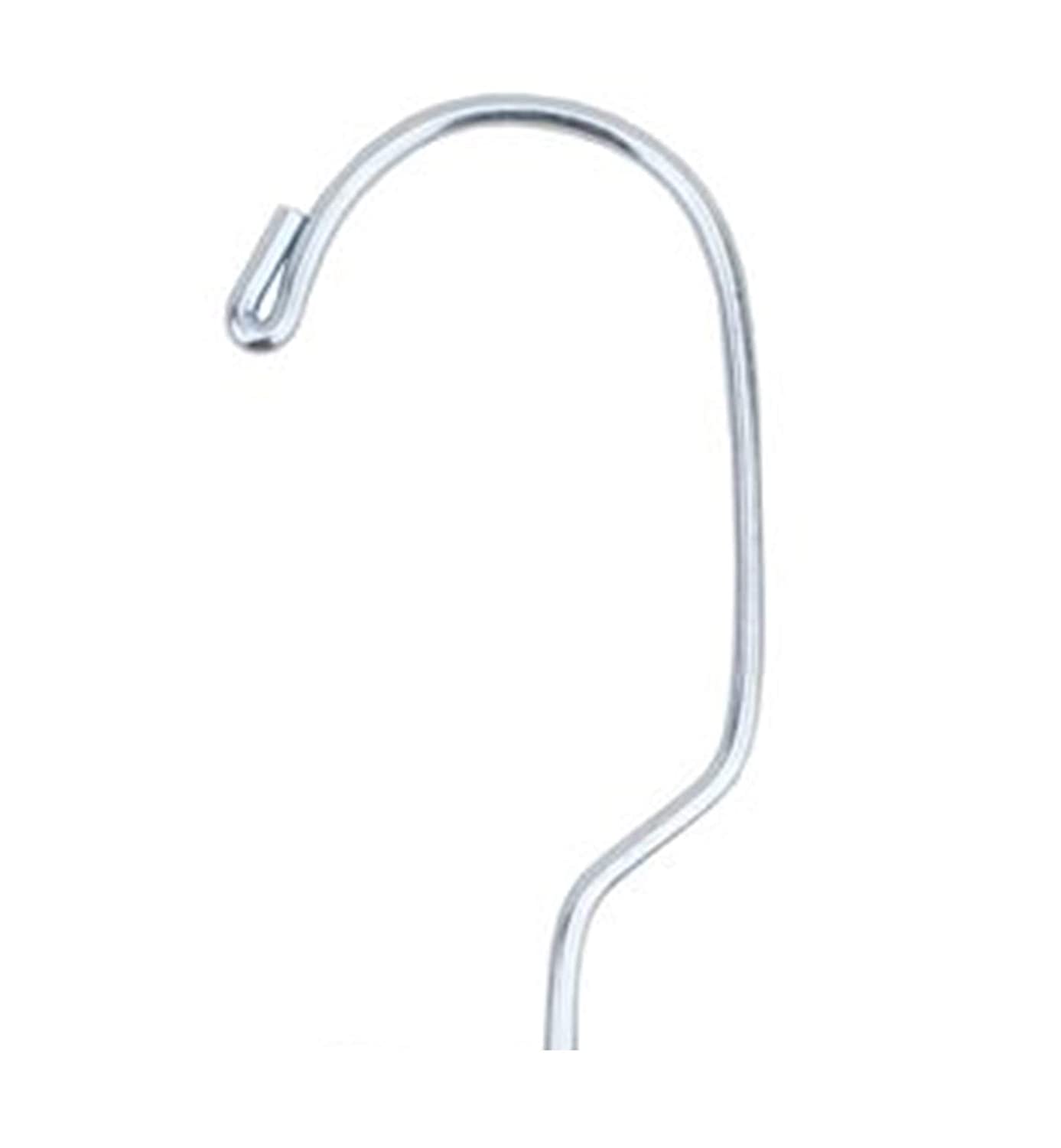 NAHANCO #610CRLH 10" Clear Super Heavy Weight Plastic Infant Hangers with Long Hook and Metal Clips (Pack of 100)