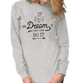 thumbnail image 4 of If You Can Dream Inspiration Motivated Women Plus Size Long Sleeve Graphic Tee Brisco Brands 2X, 4 of 5