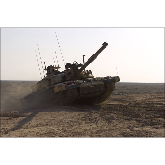 24"x36" Gallery Poster, A British Royal Scots Dragon Guards, Challenger 2 MBT