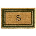 thumbnail image 1 of Calloway Mills 153041830T 18 x 30 in. Sage Green Border Monogram Rectangular Doormat, Natural - Letter T, 1 of 1