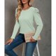 thumbnail image 5 of Top de manga abullonada,Camisas de manga abullonada para mujer Camisas de cuello redondo Camisas de manga larga Rendimiento de gama alta, 5 of 9