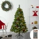 thumbnail image 1 of Lazos para árbol de Navidad, 12 unidades, decoración para fiestas navideñas, 24 x 14 x 0,5 cm, adornos de plástico con estampado dorado para una decoración festiva (plateado)., 1 of 8