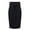Black, variant on comerut Women Fall Winter Skirt High Waist Slim Fit Solid Color Knee Length Solid Color Sheath Tight Waist Warm Thick Soft Lady Midi Skirt