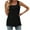 Black, variant on RYRJJ Summer Tank Tops for Women Square Neck Loose Fit Casual Tunics Fashion Flowy Sleeveless Side Slit T Shirts(Wine,M)