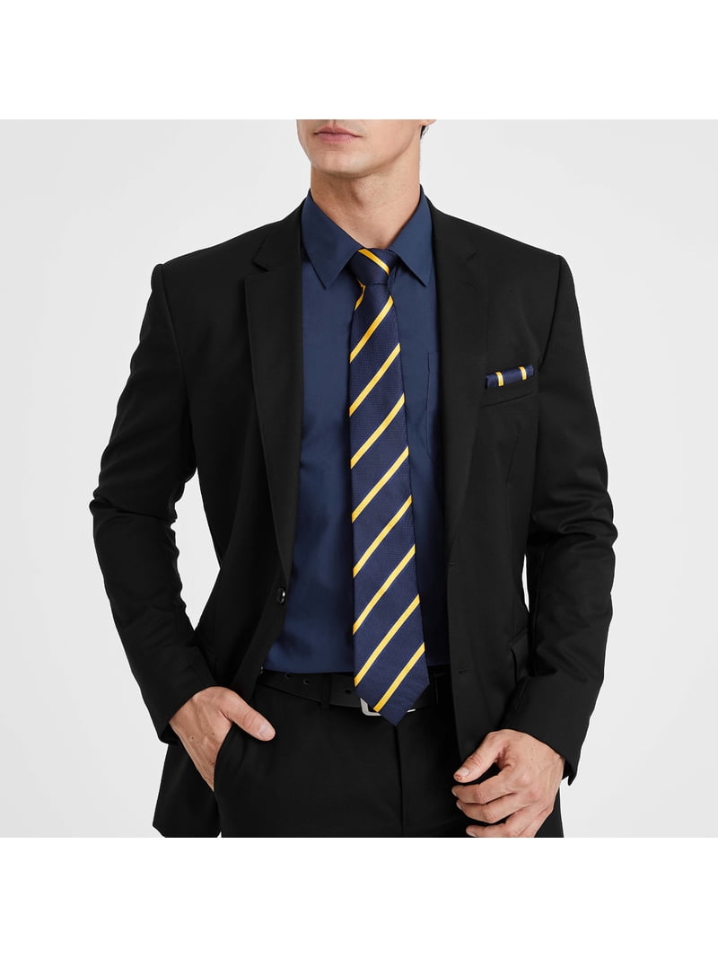 blue dress shirt and black tie Approaching the traditional party season, with its abundance of corporate evening events and social celebrations aplenty, here we turn our attention to the classic black tie dinner suit, otherwise