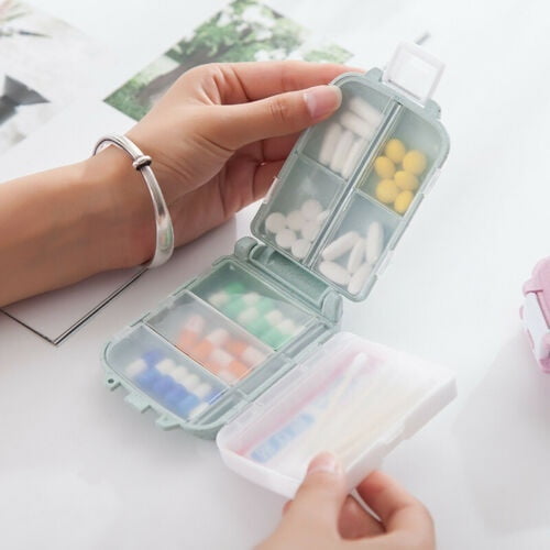 Travel Three Layers Folding Pill Case Box Medicine Tablet Organizer