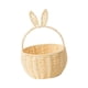 thumbnail image 5 of Cesta de almacenamiento tejida, cesta de mano con orejas de conejo, cesta de comestibles hecha a mano, cesta de picnic para huevos de Pascua, regalos Amarillo, 5 of 8